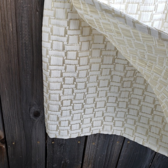 Kay Unger White Gold Accented Beaded Waist Dress - Picture 3 of 6